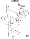 30" STANDING PILOT Diagram and Parts List for JGSC07GEJ1  General Electric Range