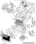Section Diagram and Parts List for JBS16G*J3  General Electric Range