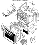 Section Diagram and Parts List for JSP49G1J4  General Electric Range