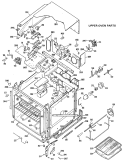 UPPER OVEN PARTS Diagram and Parts List for JKP46G*K1  General Electric Wall Oven
