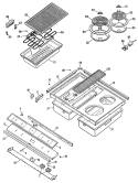 Section Diagram and Parts List for JP370B9K2  General Electric Cooktop
