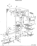 FREEZER SECTION Diagram and Parts List for TFX19LJE  General Electric Refrigerator