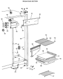 FRESH FOOD SECTION Diagram and Parts List for TFX19LJE  General Electric Refrigerator