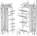Section Diagram and Parts List for TFX20DJE  General Electric Refrigerator