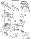 FREEZER SECTION Diagram and Parts List for TFX20RJE  General Electric Refrigerator