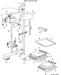 FRESH FOOD SECTION Diagram and Parts List for TFX20RJE  General Electric Refrigerator