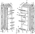 Section Diagram and Parts List for TFX22DJE  General Electric Refrigerator