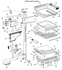 FRESH FOOD SECTION Diagram and Parts List for TFX22DJE  General Electric Refrigerator