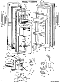 Section Diagram and Parts List for TFX22RJE  General Electric Refrigerator