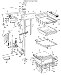 FRESH FOOD SECTION Diagram and Parts List for TFX24EJE  General Electric Refrigerator
