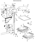 FRESH FOOD SECTION Diagram and Parts List for TFX20KJF  General Electric Refrigerator