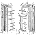 Section Diagram and Parts List for TFX22KJF  General Electric Refrigerator