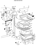 FRESH FOOD SECTION Diagram and Parts List for TFX22KJF  General Electric Refrigerator