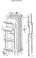 FRESH FOOD DOOR Diagram and Parts List for TFX24EJF  General Electric Refrigerator