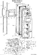 FREEZER DOOR Diagram and Parts List for TFX24FJF  General Electric Refrigerator