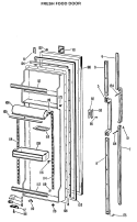 FRESH FOOD DOOR Diagram and Parts List for TFX24RJF  General Electric Refrigerator