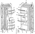 Section Diagram and Parts List for TFX24ZJE  General Electric Refrigerator