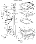 FRESH FOOD SECTION Diagram and Parts List for TFX24ZJE  General Electric Refrigerator