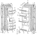 Section Diagram and Parts List for TFX24ZJF  General Electric Refrigerator