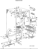 FREEZER SECTION Diagram and Parts List for TFX24ZJF  General Electric Refrigerator
