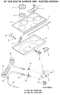 Part Location Diagram of WB62X1678 GE COOKTOP-WHITE