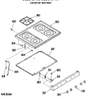 COOKTOP SECTION Diagram and Parts List for JGBS15GPK1  General Electric Range