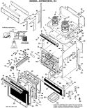 WIRING MATERIAL Diagram and Parts List for JHP69G*K3  General Electric Range