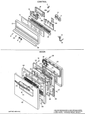 CONTROL Diagram and Parts List for JKP07*J5  General Electric Wall Oven