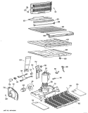Section Diagram and Parts List for TBX25RLBR  General Electric Refrigerator