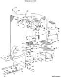FREEZER SECTION Diagram and Parts List for TFX19LKB  General Electric Refrigerator
