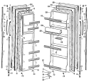 Section Diagram and Parts List for TFX20DKB  General Electric Refrigerator