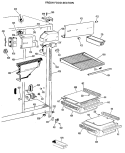 FRESH FOOD SECTION Diagram and Parts List for TFX20DKB  General Electric Refrigerator