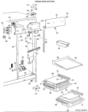 FRESH FOOD SECTION Diagram and Parts List for TFX20RKB  General Electric Refrigerator