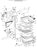 FRESH FOOD SECTION Diagram and Parts List for TFX22ZKB  General Electric Refrigerator