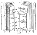 Section Diagram and Parts List for TFX22KKB  General Electric Refrigerator