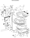 FRESH FOOD SECTION Diagram and Parts List for TFX22KKB  General Electric Refrigerator