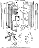 Section Diagram and Parts List for TFX22RKB  General Electric Refrigerator