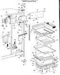 FRESH FOOD SECTION Diagram and Parts List for TFX22RKB  General Electric Refrigerator