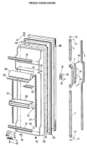 FRESH FOOD DOOR Diagram and Parts List for TFX24EKB  General Electric Refrigerator