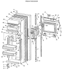 FRESH FOOD DOOR Diagram and Parts List for TFX24FKB  General Electric Refrigerator