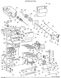 FREEZER SECTION Diagram and Parts List for TFX24SKB  General Electric Refrigerator