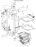FRESH FOOD SECTION Diagram and Parts List for TFX24SKB  General Electric Refrigerator