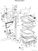 FRESH FOOD SECTION Diagram and Parts List for TFX24ZKB  General Electric Refrigerator