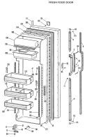 FRESH FOOD DOOR Diagram and Parts List for TFX27EKC  General Electric Refrigerator