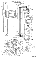 FREEZER DOOR Diagram and Parts List for TFX27FKC  General Electric Refrigerator