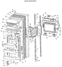 FRESH FOOD DOOR Diagram and Parts List for TFX27FKC  General Electric Refrigerator