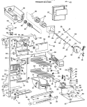 FREEZER SECTION Diagram and Parts List for TFX27FKC  General Electric Refrigerator