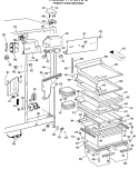 FRESH FOOD SECTION Diagram and Parts List for TFX27FKC  General Electric Refrigerator