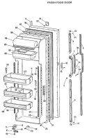 FRESH FOOD DOOR Diagram and Parts List for TFX27RKC  General Electric Refrigerator