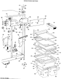 FRESH FOOD SECTION Diagram and Parts List for TFX27RKC  General Electric Refrigerator